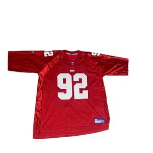Michael Strahan Vintage Reebok NFL Red Jersey Men’s 2 XL